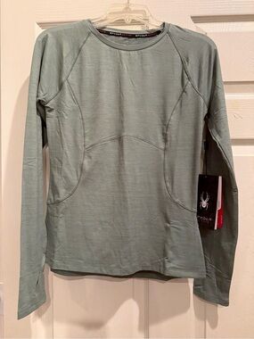 Spyder Women's Sage Green Long Sleeve Performance Top